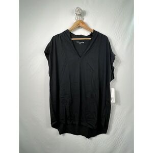 NWT Soft Surroundings‎ Tunic Top Blouse Top Black Size 3X